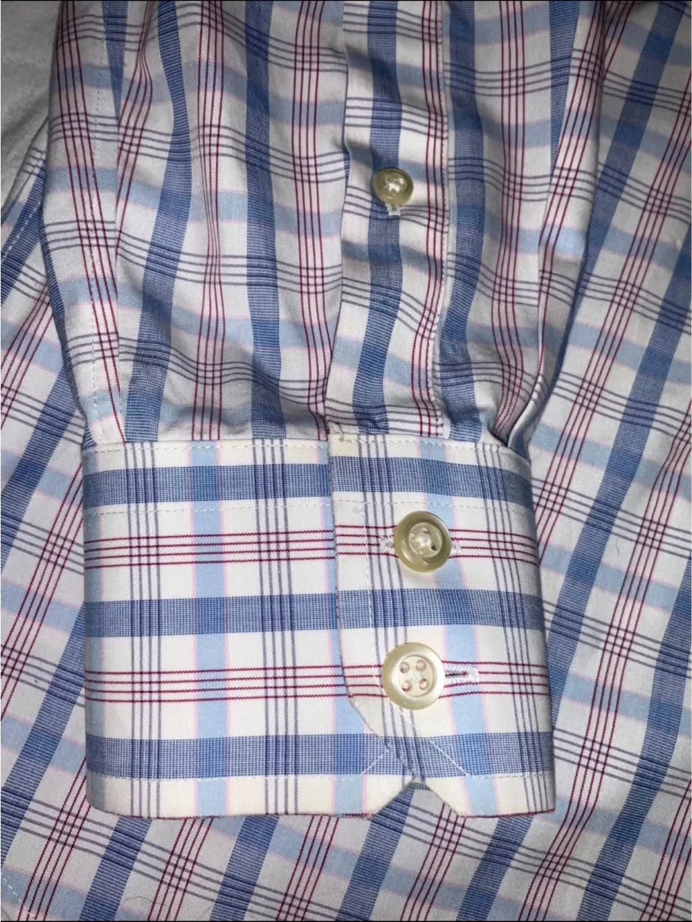 Banana Republic Blue and Pink Checked Dress Shirt